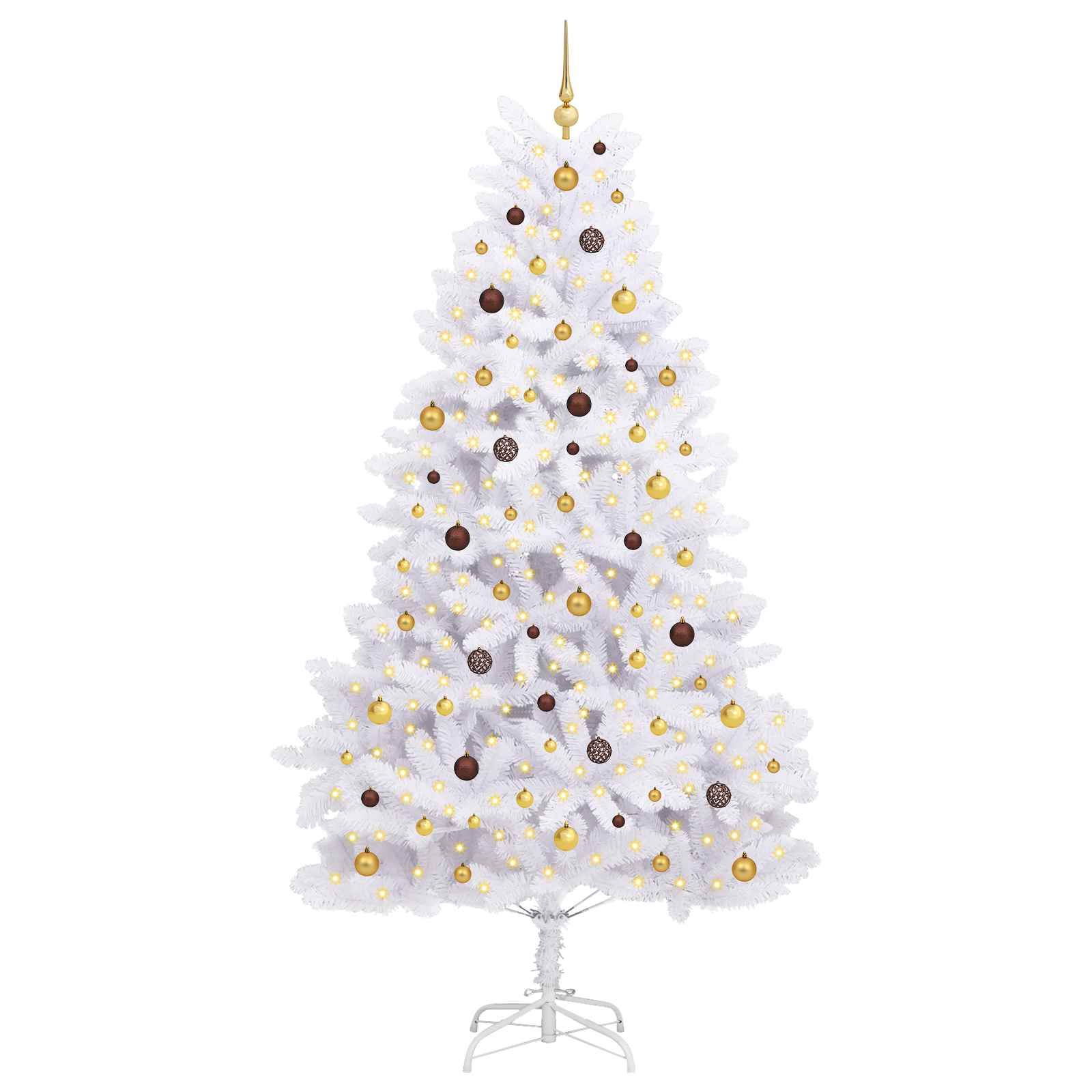 Albero di Natale artificiale 270 cm PVC e Acciaio Bianco