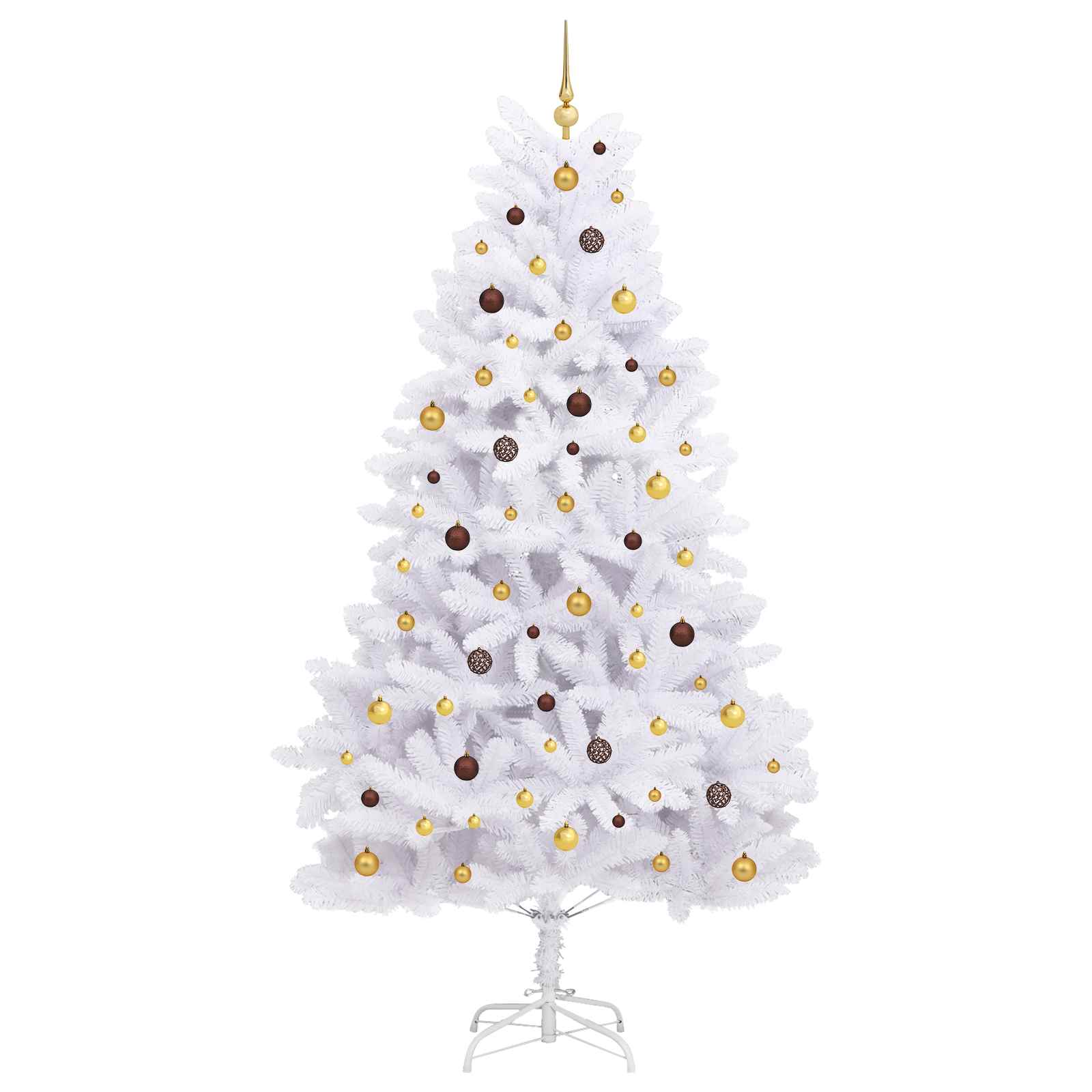 Albero di Natale artificiale 270 cm PVC e Acciaio Bianco
