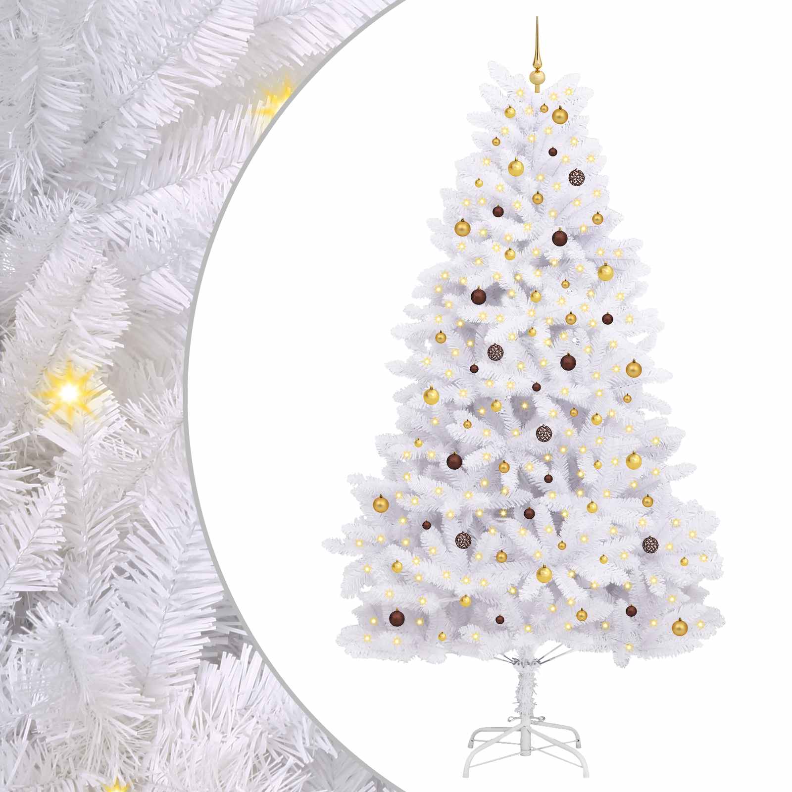 Albero di Natale artificiale 300 cm PVC e Acciaio Bianco