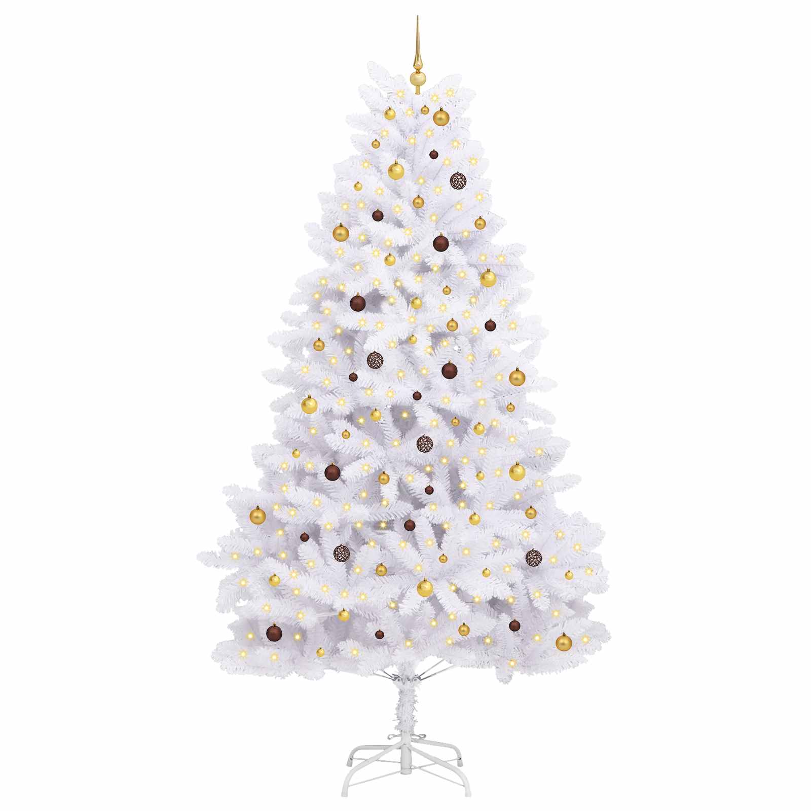 Albero di Natale artificiale 300 cm PVC e Acciaio Bianco
