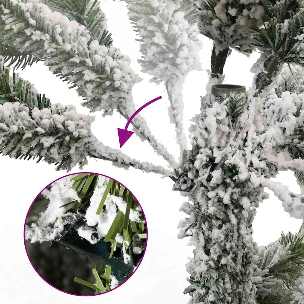Albero Natale Incernierato con 300 LED e Palline 210 cm