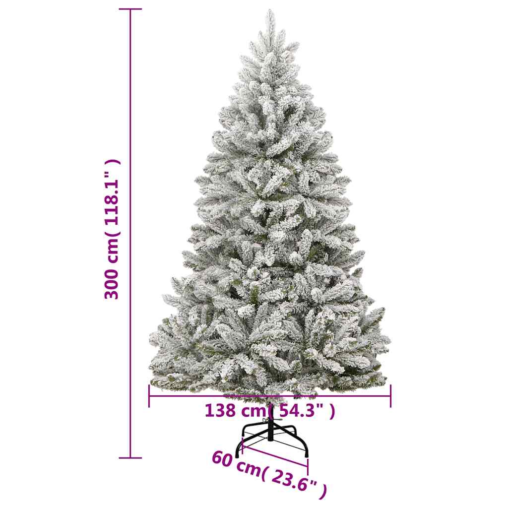 Albero Natale Incernierato con 300 LED e Palline 300 cm