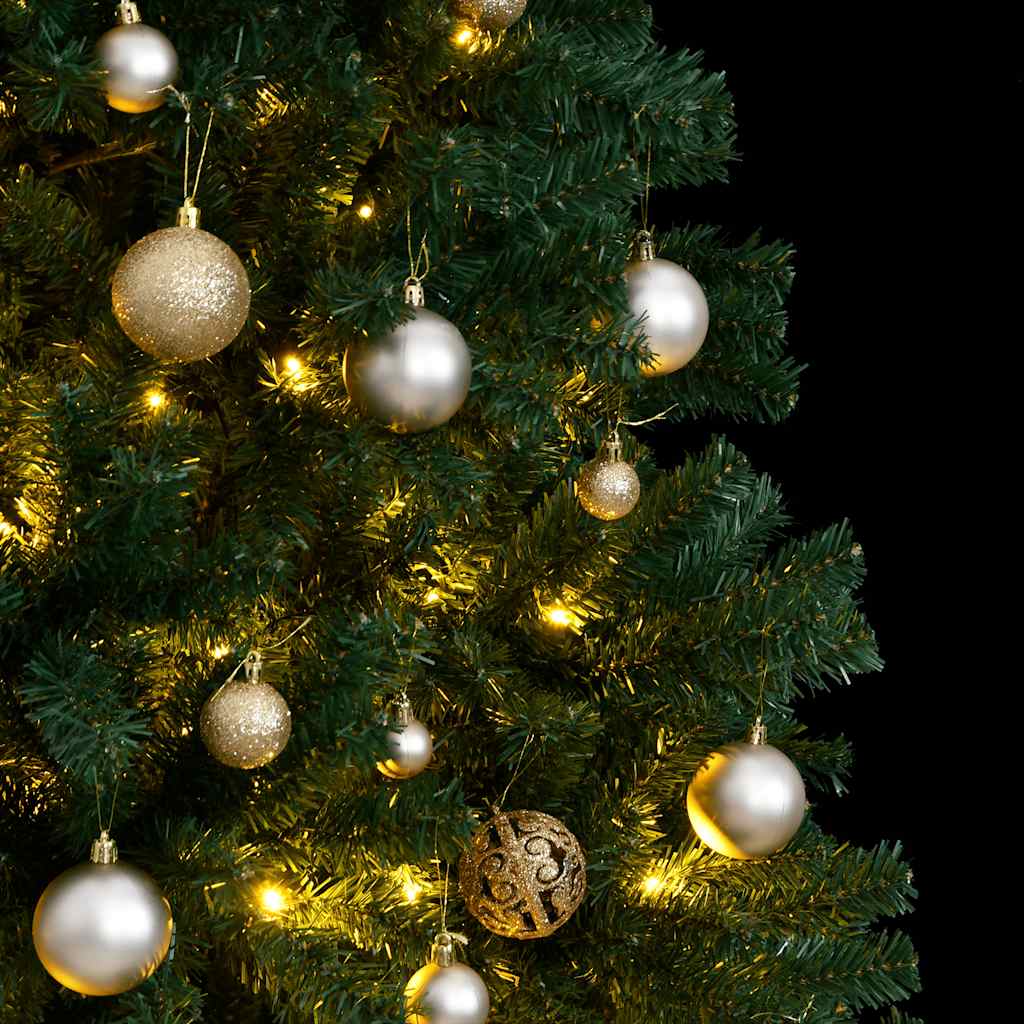 Albero Natale Incernierato con 300 LED e Palline 180 cm