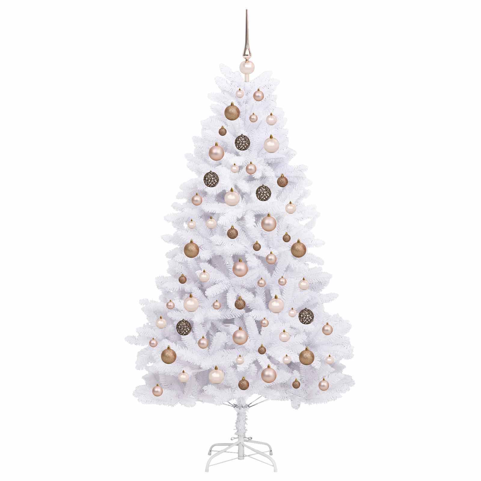 Albero di Natale artificiale 180 cm PVC e Acciaio Bianco