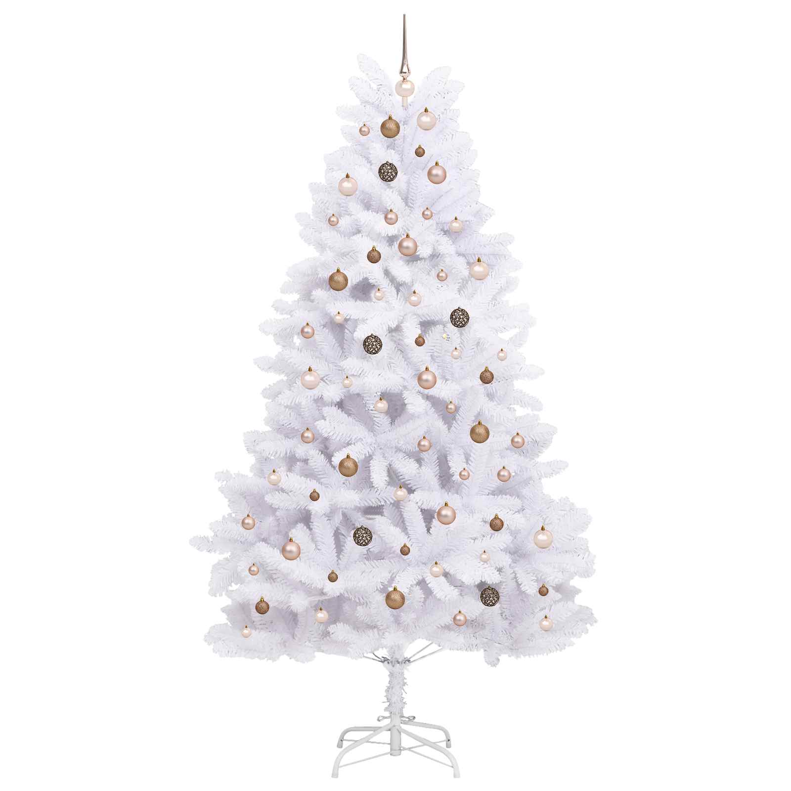 Albero di Natale artificiale 240 cm PVC e Acciaio Bianco