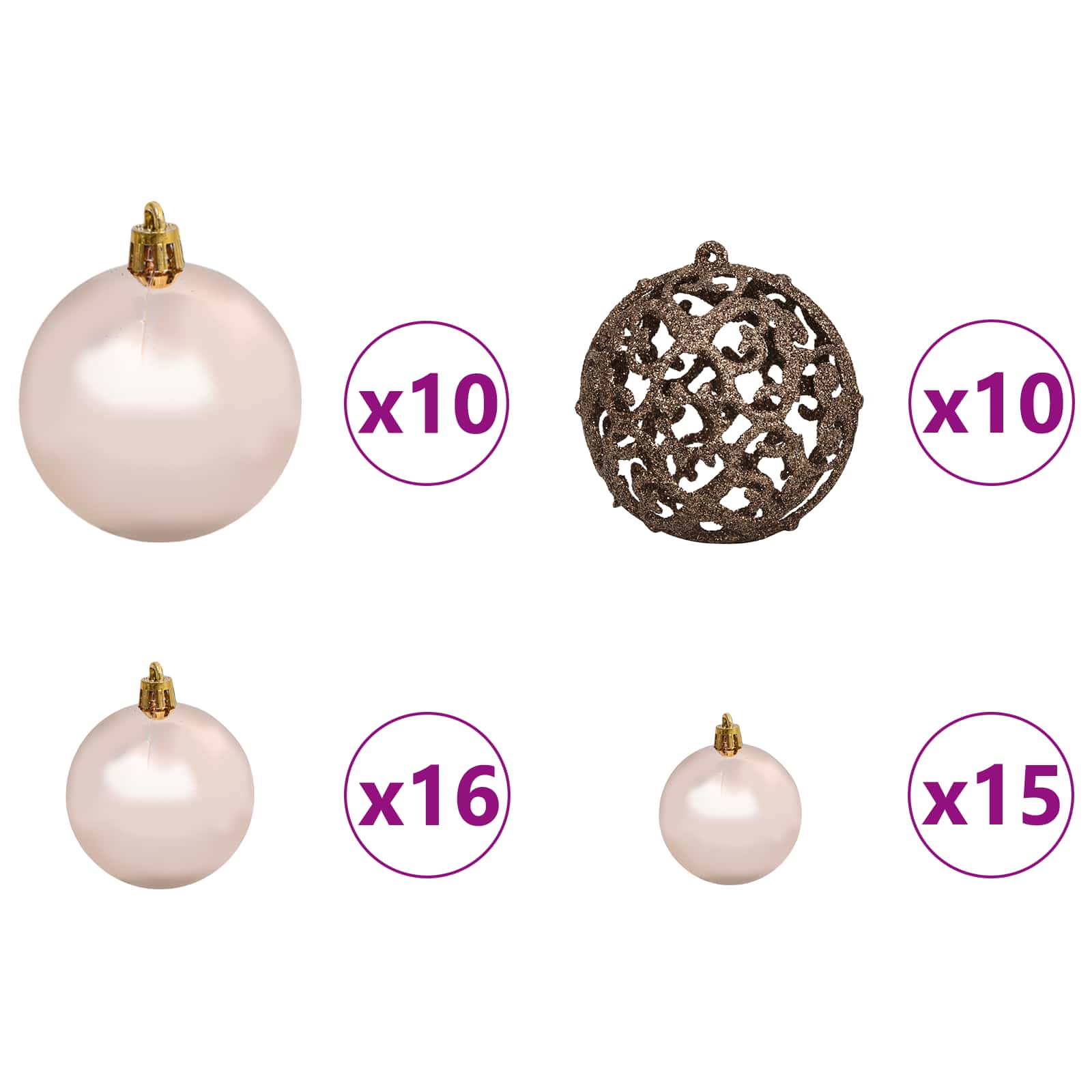 Albero di Natale artificiale 240 cm PVC e Acciaio Bianco