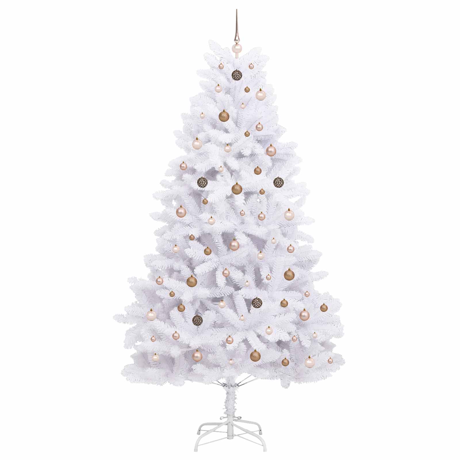 Albero di Natale artificiale 270 cm PVC e Acciaio Bianco