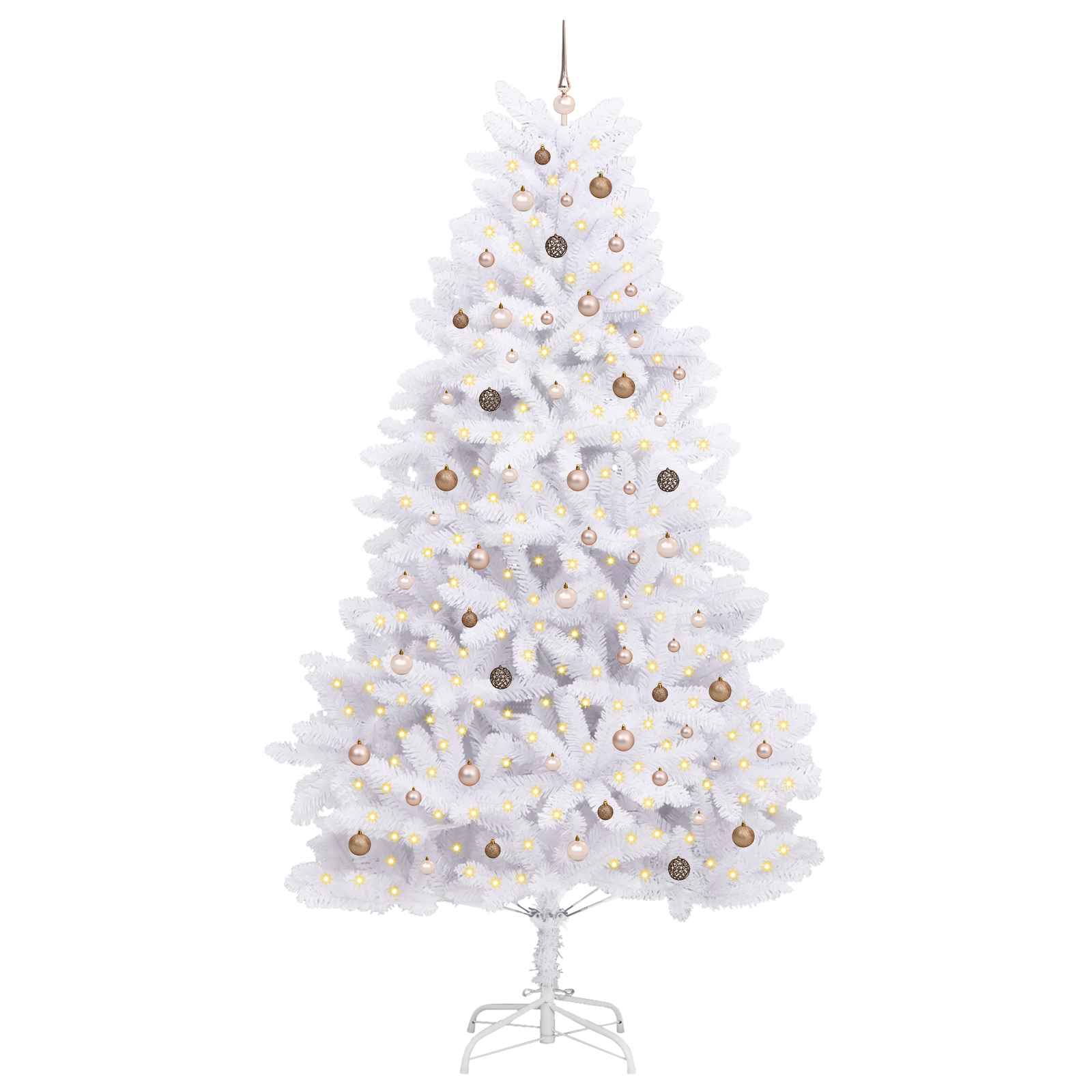 Albero di Natale artificiale 300 cm PVC e Acciaio Bianco