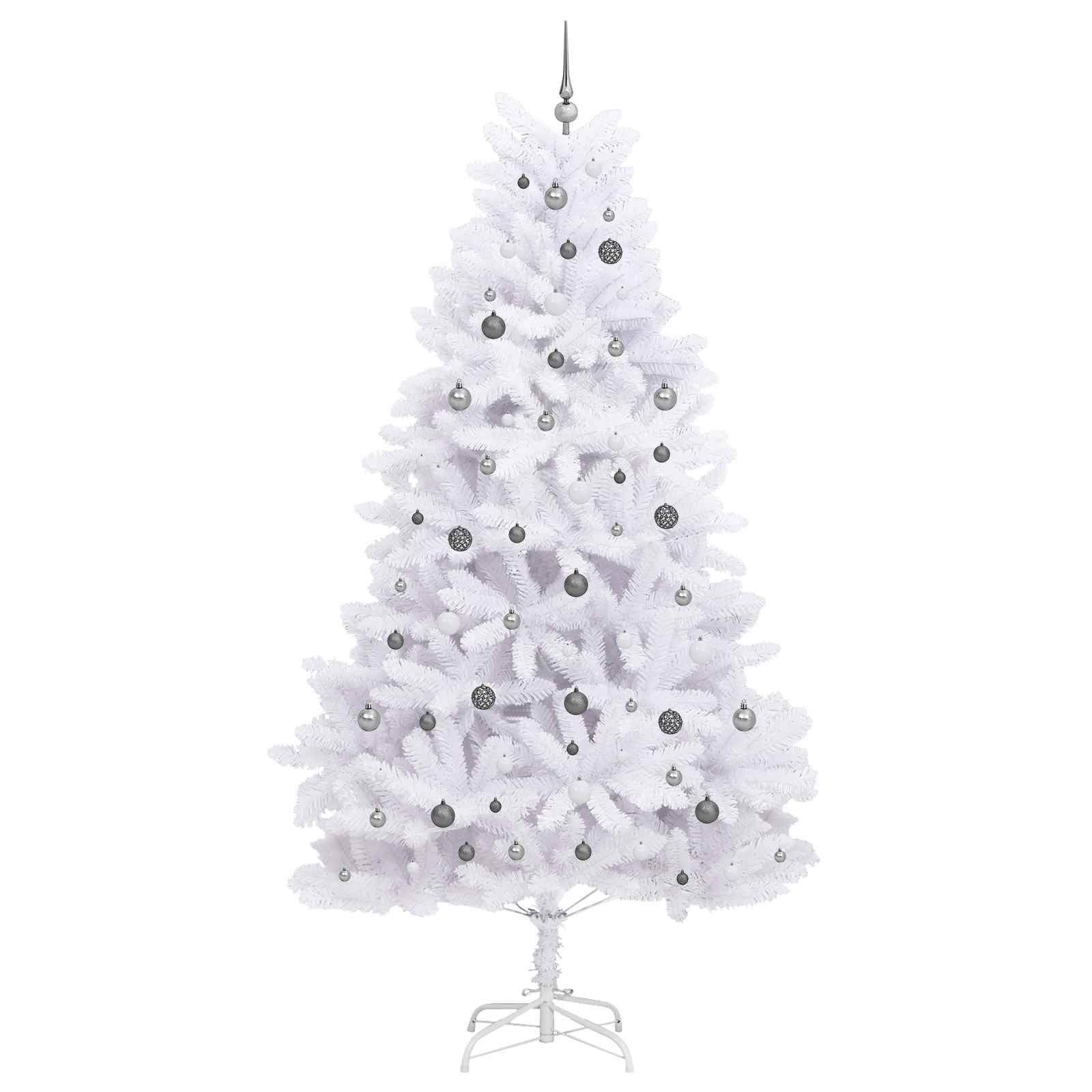 Albero di Natale artificiale 270 cm PVC e Acciaio Bianco