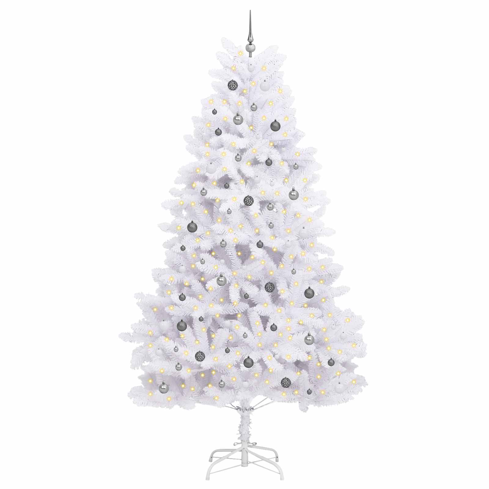 Albero di Natale artificiale 300 cm PVC e Acciaio Bianco