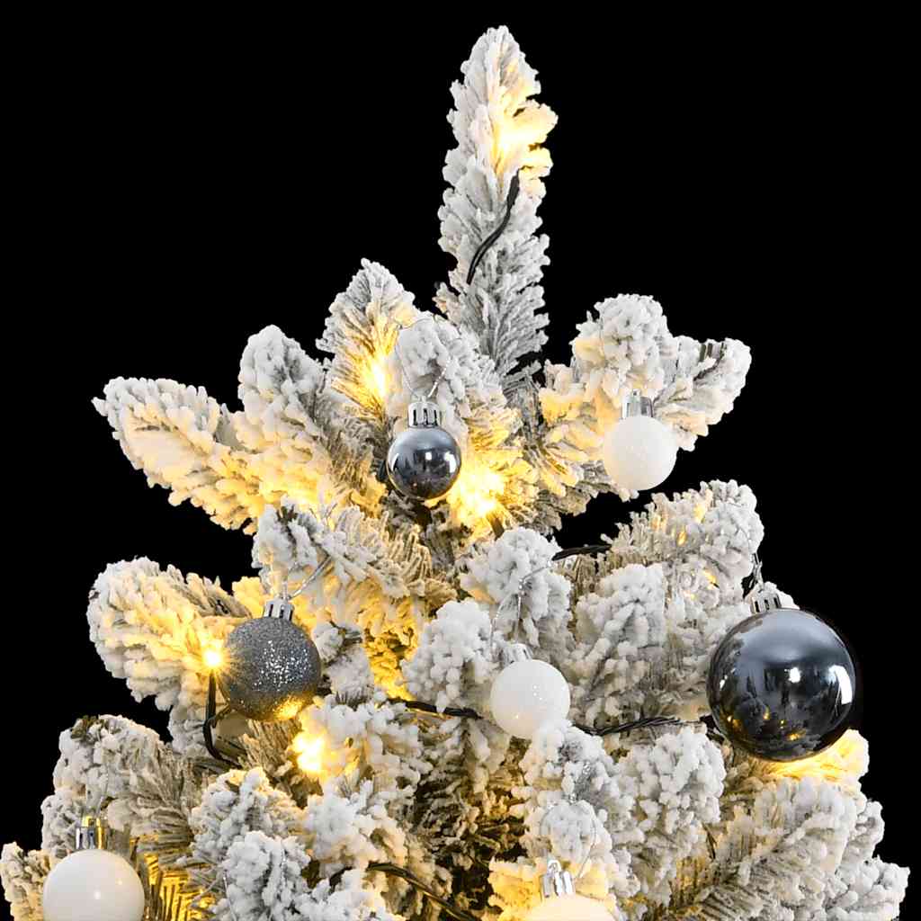 Albero Natale Incernierato con 300 LED e Palline 210 cm
