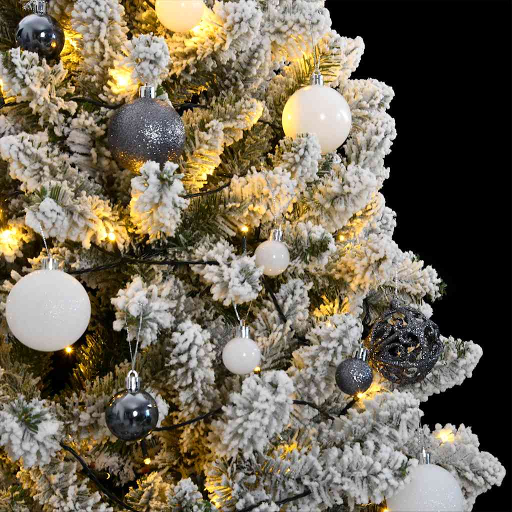 Albero Natale Incernierato con 300 LED e Palline 210 cm