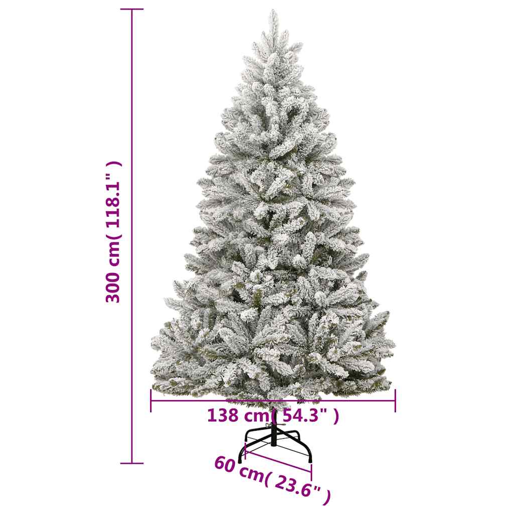 Albero Natale Incernierato con 300 LED e Palline 300 cm
