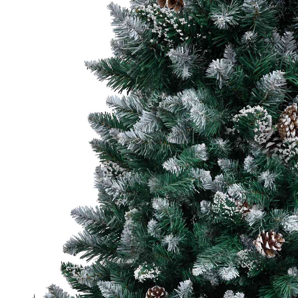 Albero di Natale Artificiale con Pigne e Neve Bianca 240 cm