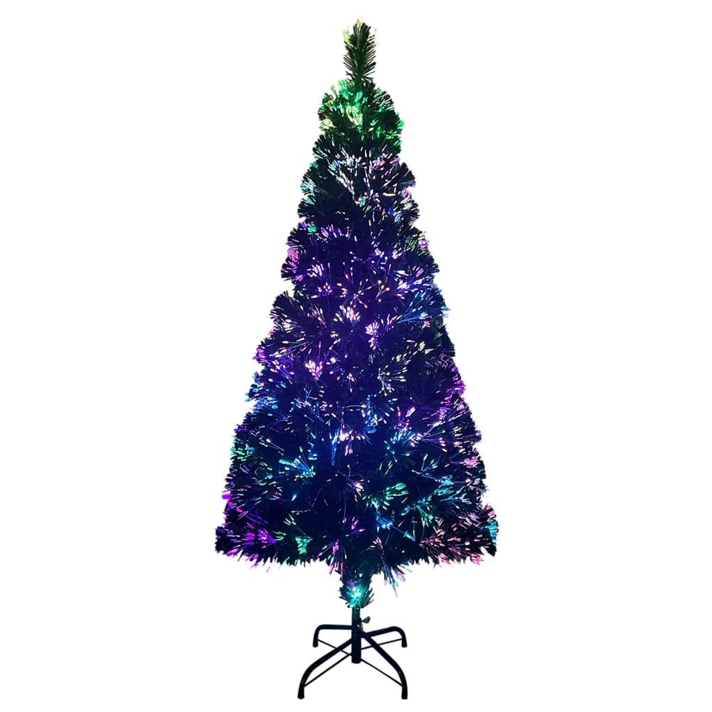 Albero di Natale con Supporto Verde 210 cm in Fibra Ottica