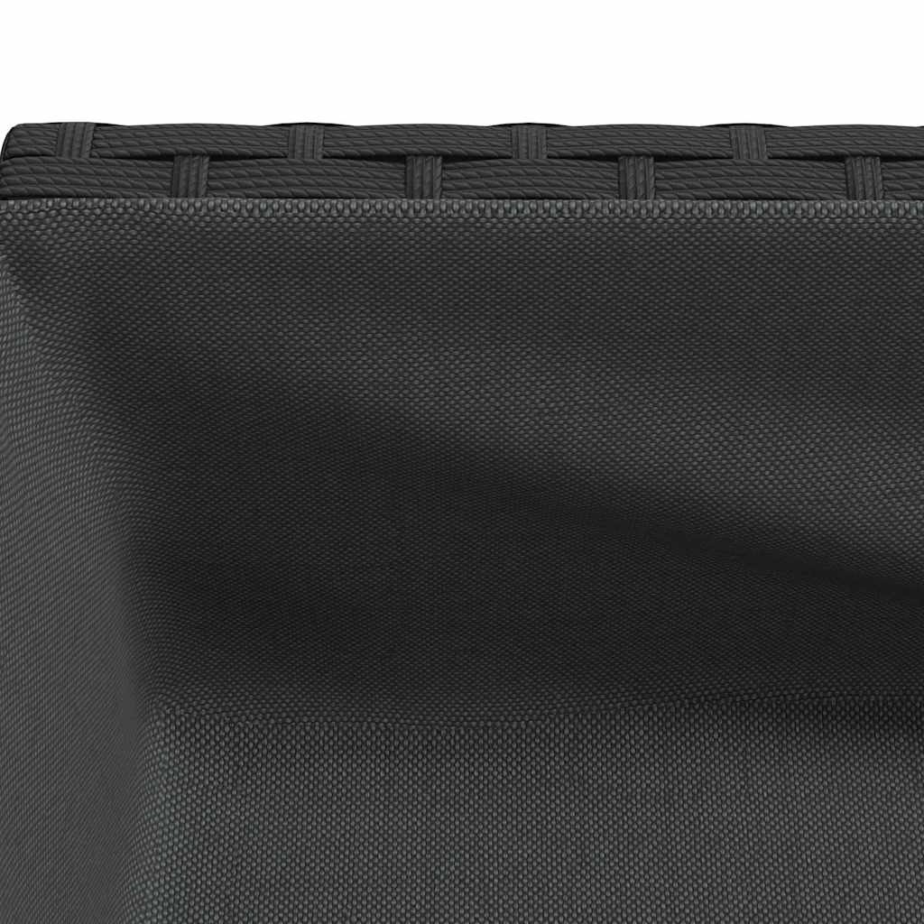Fioriere da Giardino con Ripiani 2pz Nere 90x40x75cm Polyrattan