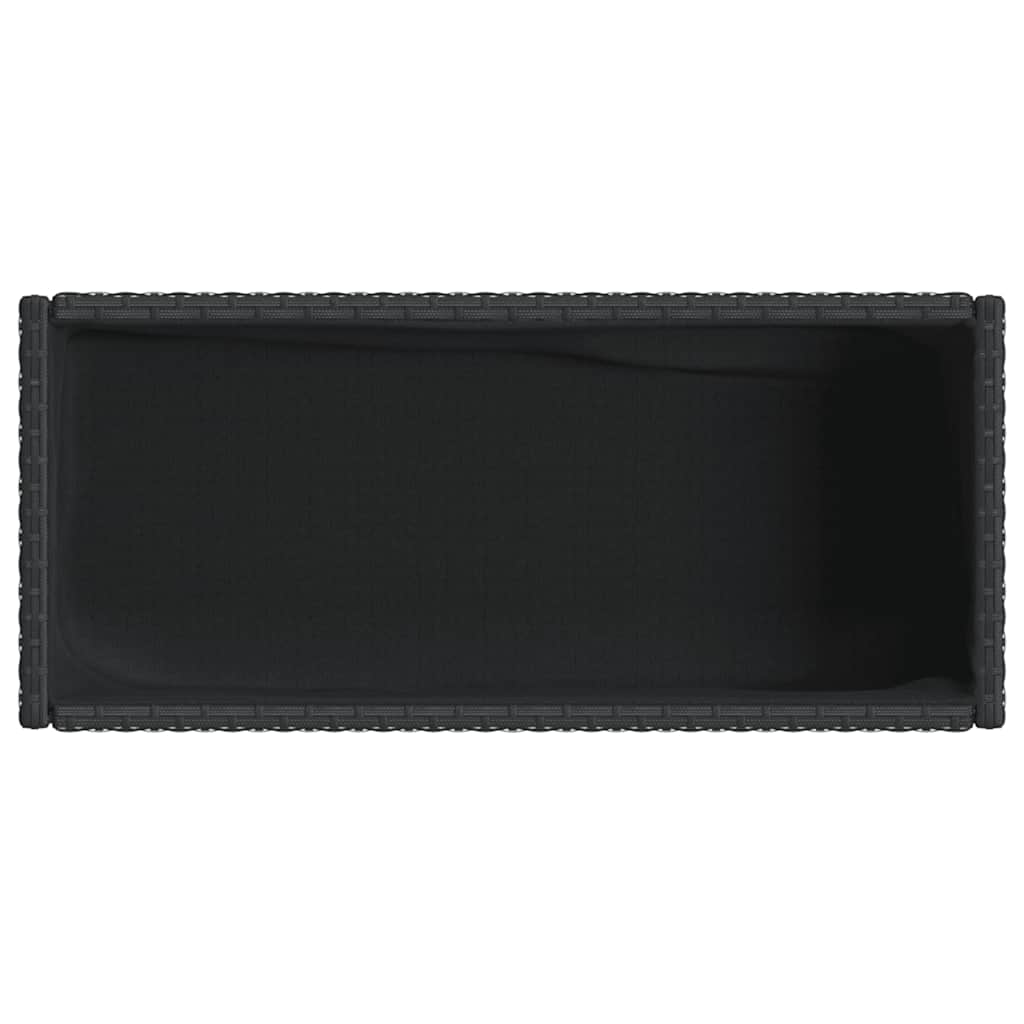 Fioriere da Giardino con Ripiani 2pz Nere 90x40x75cm Polyrattan