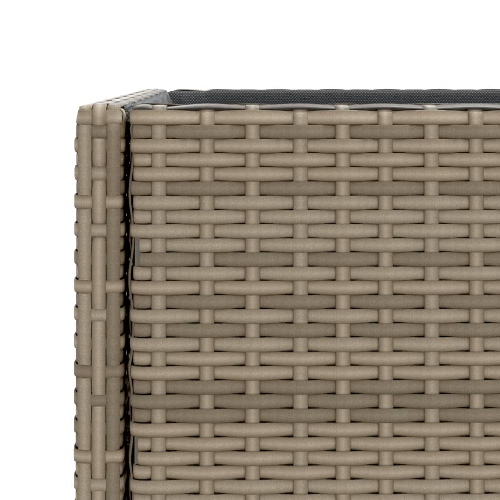 Fioriere Giardino con Ripiani 2pz Grigie 70x28x70cm Polyrattan