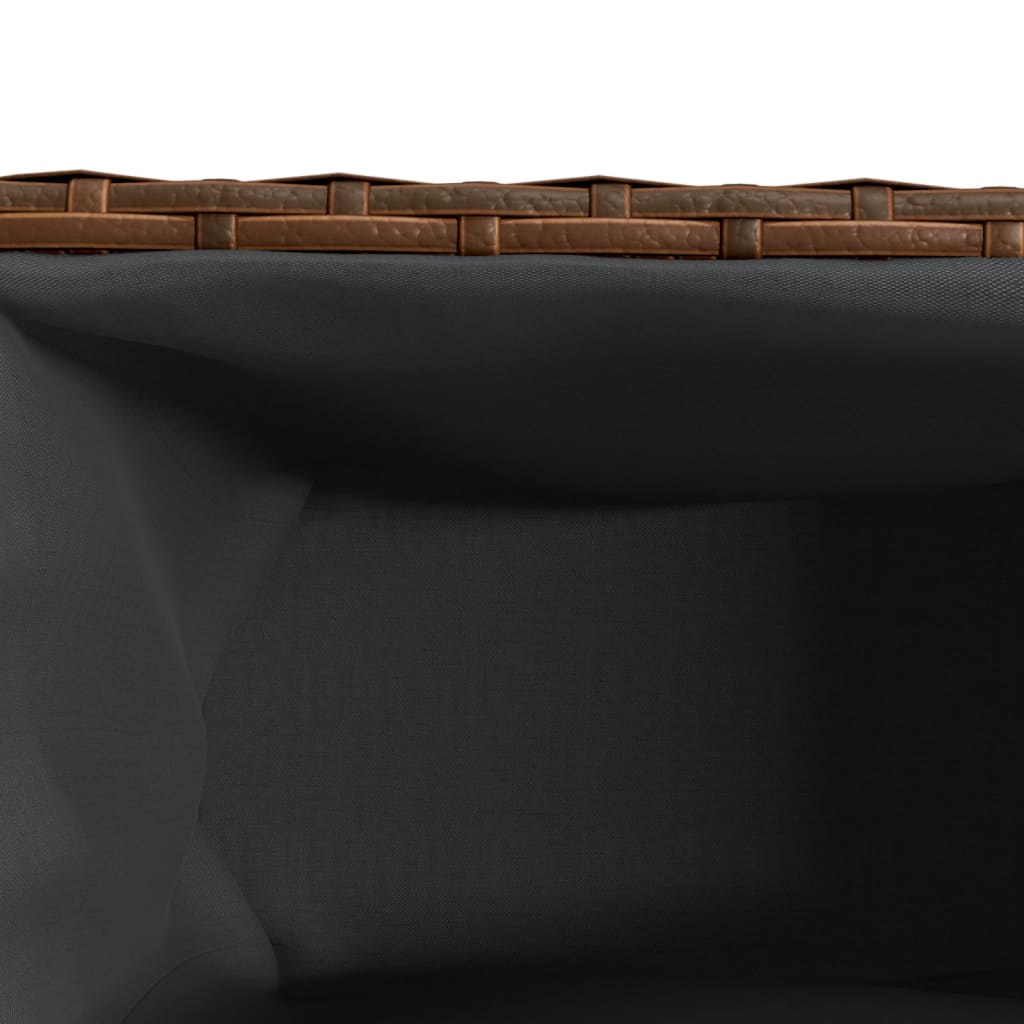 Fioriere da Giardino con 2 Vasi Marrone 90x20x40 cm Polyrattan