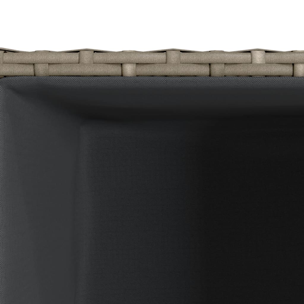 Fioriere da Giardino 2 pz Grigie 30x30x60 cm in Polyrattan