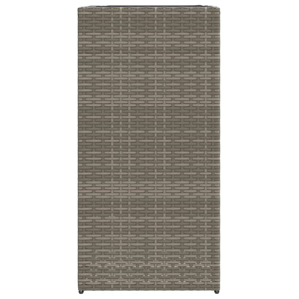 Fioriere da Giardino 2 pz Grigie 40x40x80 cm in Polyrattan