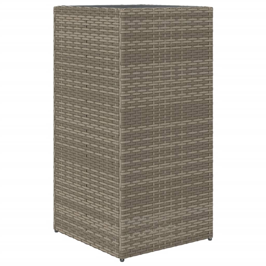 Fioriere da Giardino 2 pz Grigie 40x40x80 cm in Polyrattan
