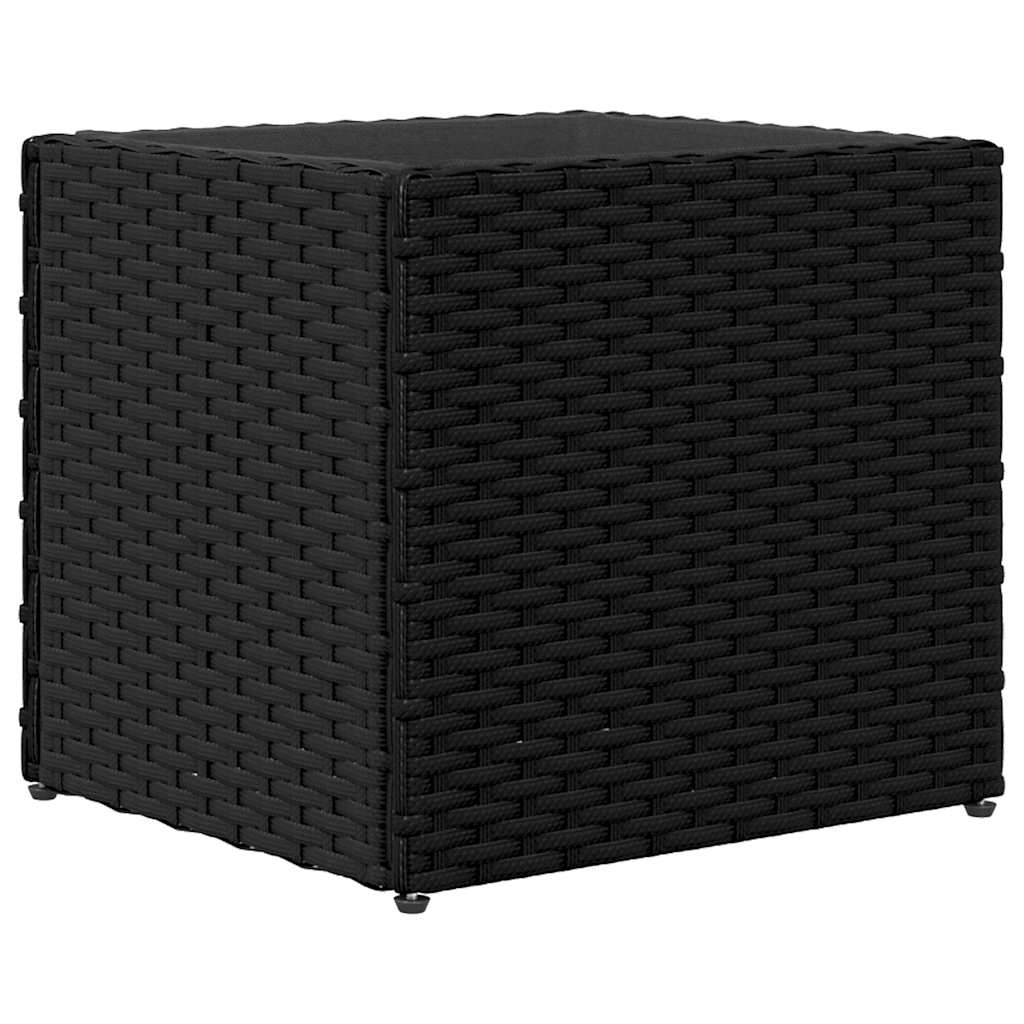 Fioriere da Giardino 2 pz Nere 36x30x32 cm in Polyrattan