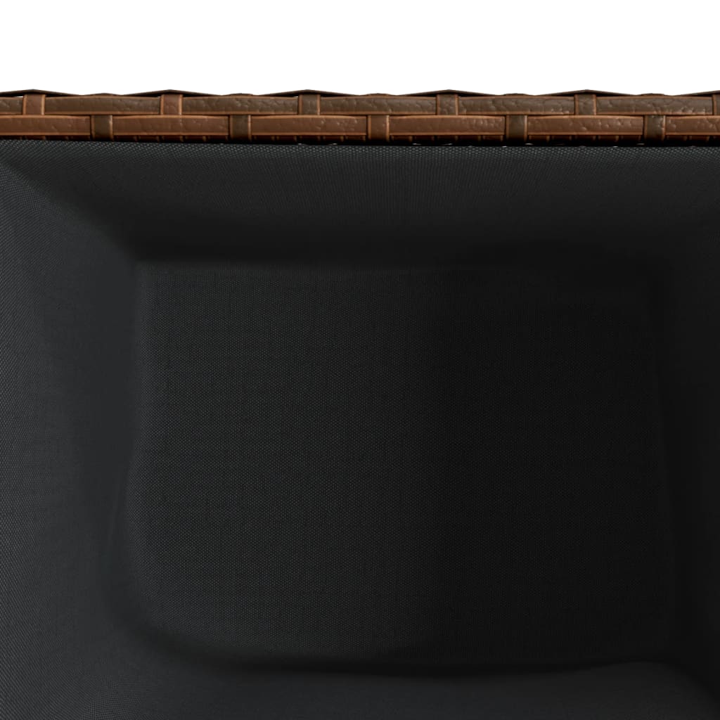 Fioriere da Giardino 2 pz Marrone 36x30x32 cm in Polyrattan