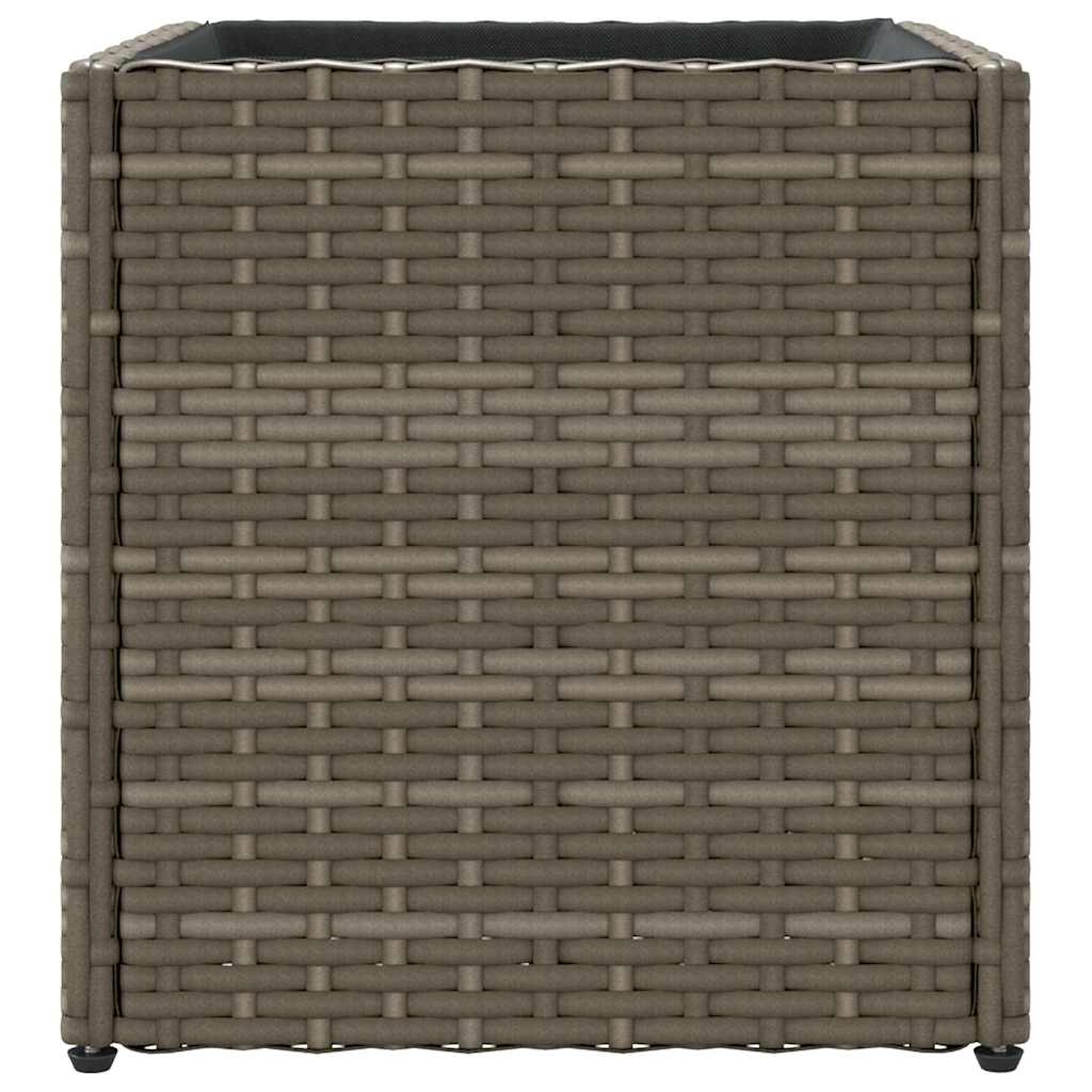 Fioriere da Giardino 2 pz Grigie 36x30x32 cm in Polyrattan