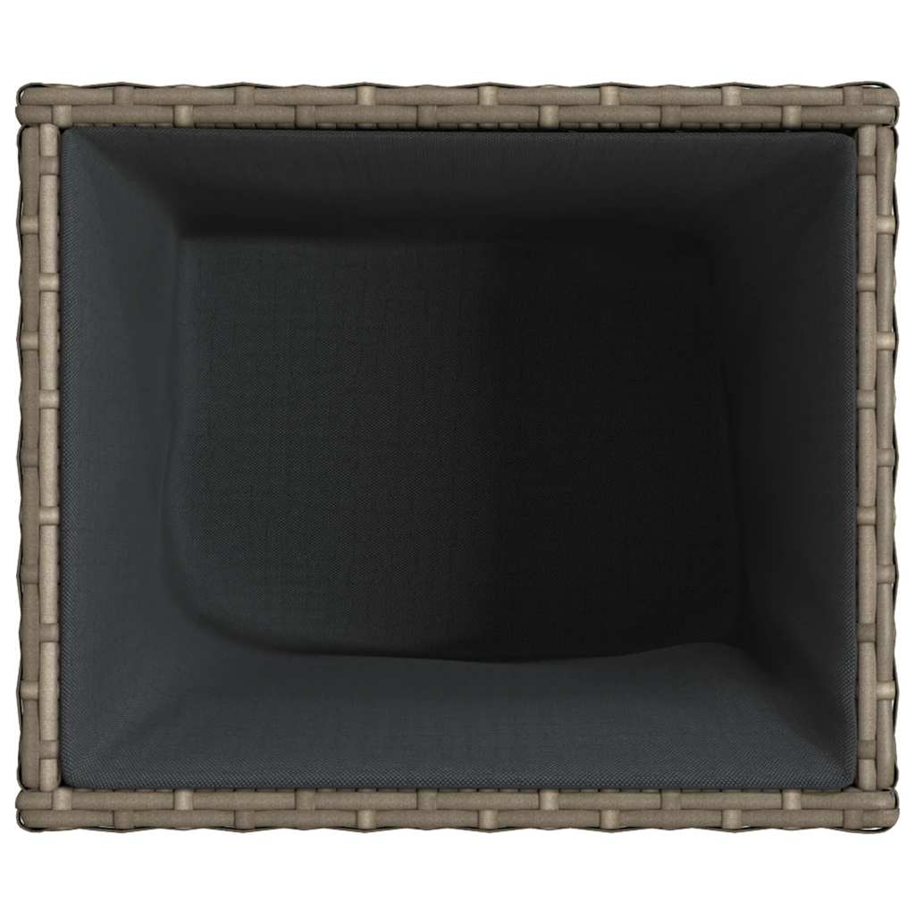 Fioriere da Giardino 2 pz Grigie 36x30x32 cm in Polyrattan