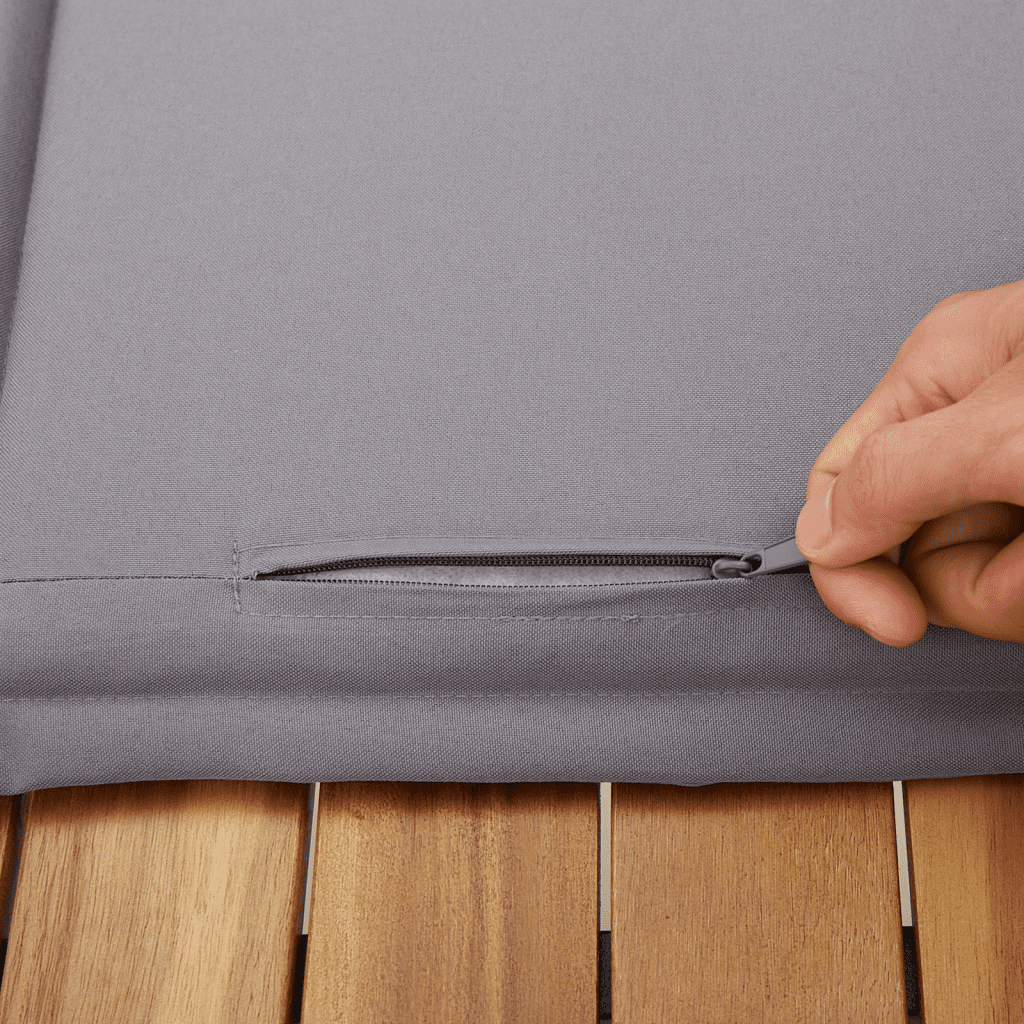 Set Pranzo da Giardino 9 pz con Cuscini Beige Misto Polyrattan