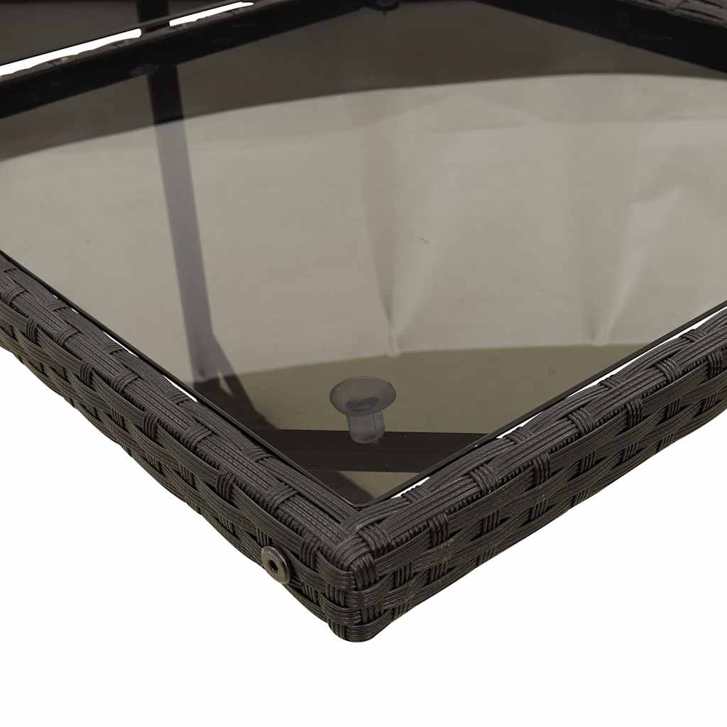 Set da Pranzo da Giardino 6 Sedie Nero Rattan PE