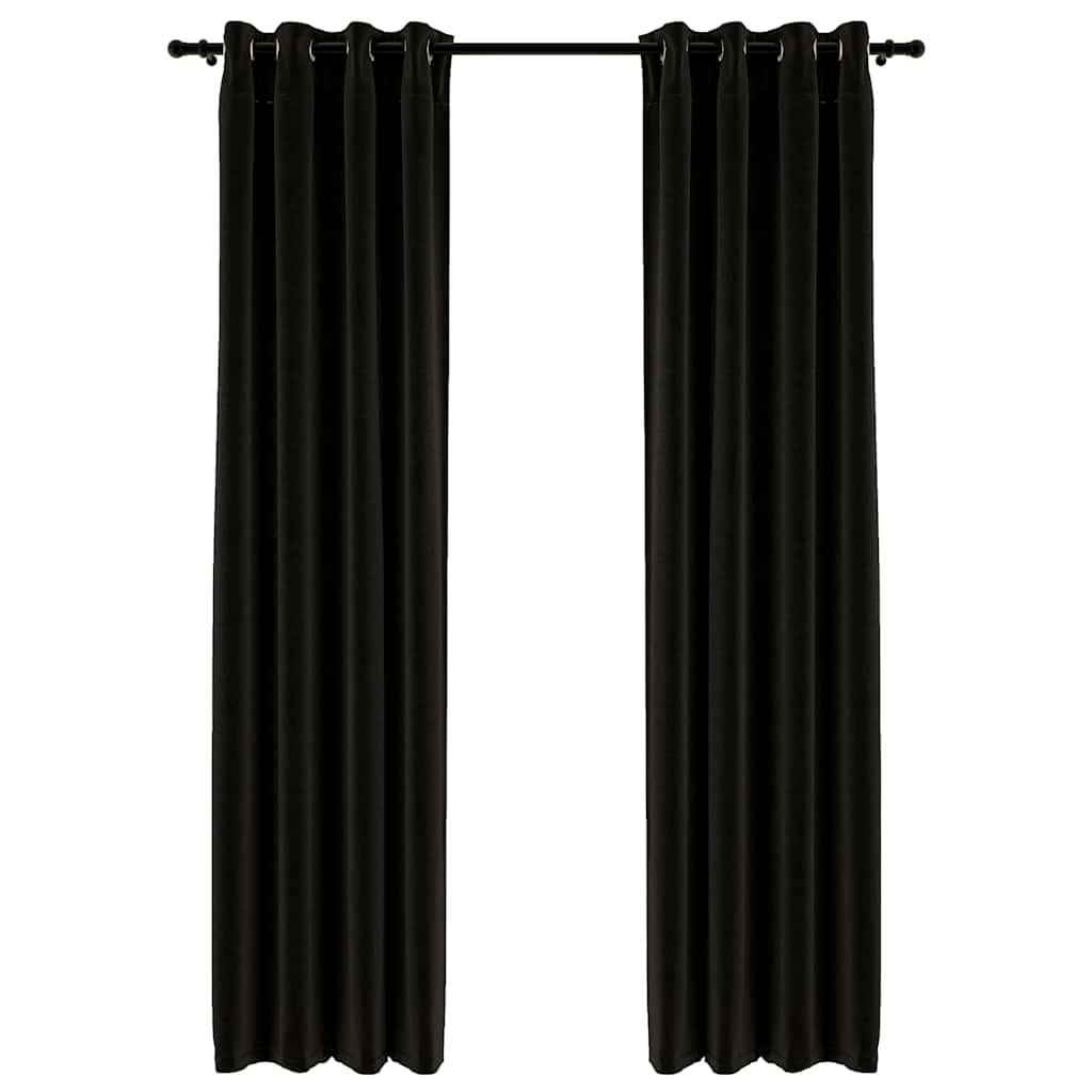 Tende Oscuranti Effetto Lino 2 pz 140x225 cm Antracite