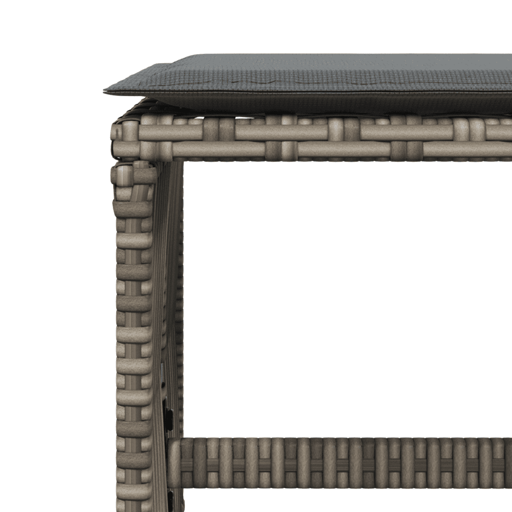 Set da Pranzo da Giardino 11 pz in Polyrattan Grigio