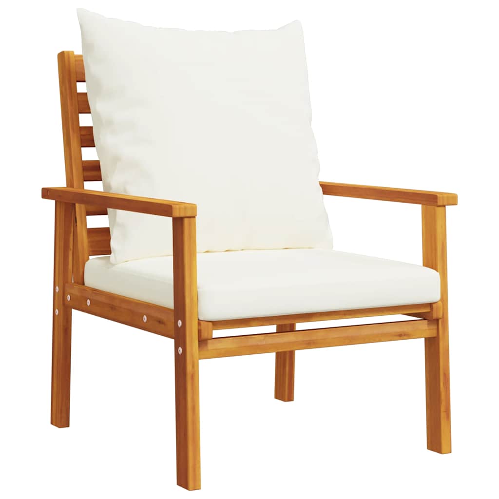 Set Salotto da Giardino 5 pz Legno Acacia con Cuscini