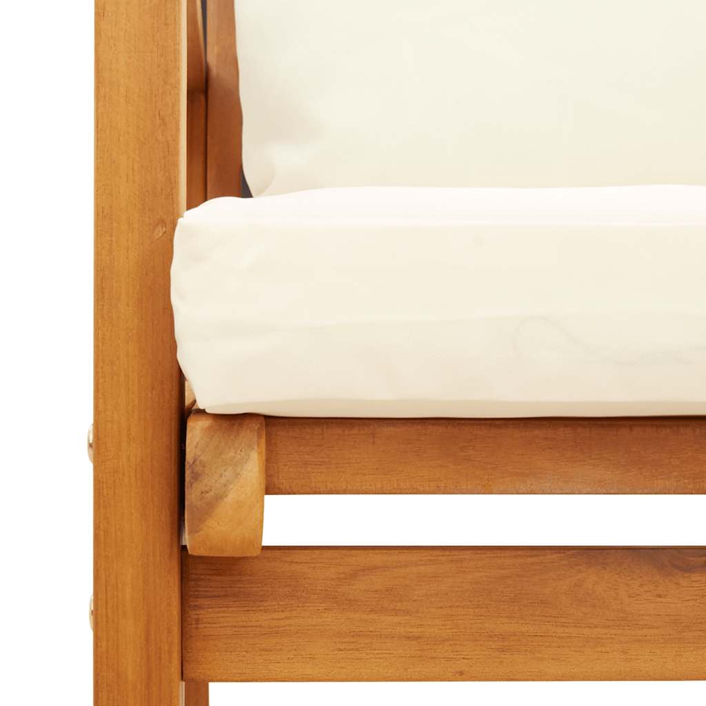 Set Salotto da Giardino 5 pz Legno Acacia con Cuscini