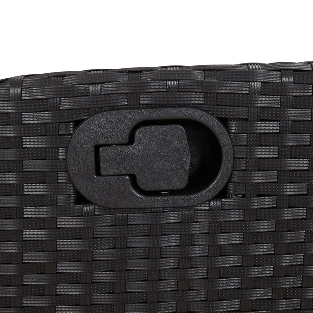 Set Pranzo da Giardino 5 pz Nero in Polyrattan