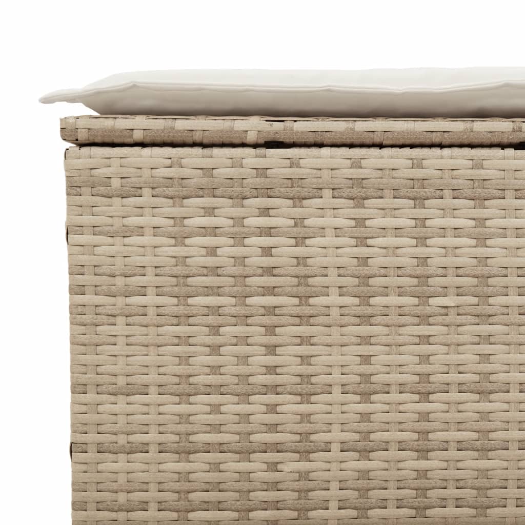 Salotto da Giardino 5 pz Beige in Polyrattan e Acacia