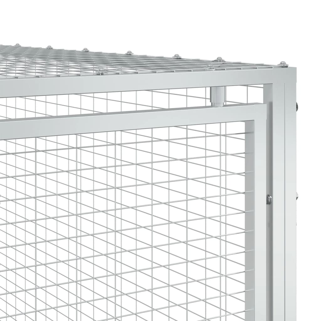 Cuccia per cani con recinto antracite 197x396x110 cm