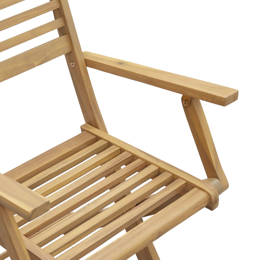 Sedie Pieghevoli 8pz 54,5x61,5x86,5 cm Massello Acacia