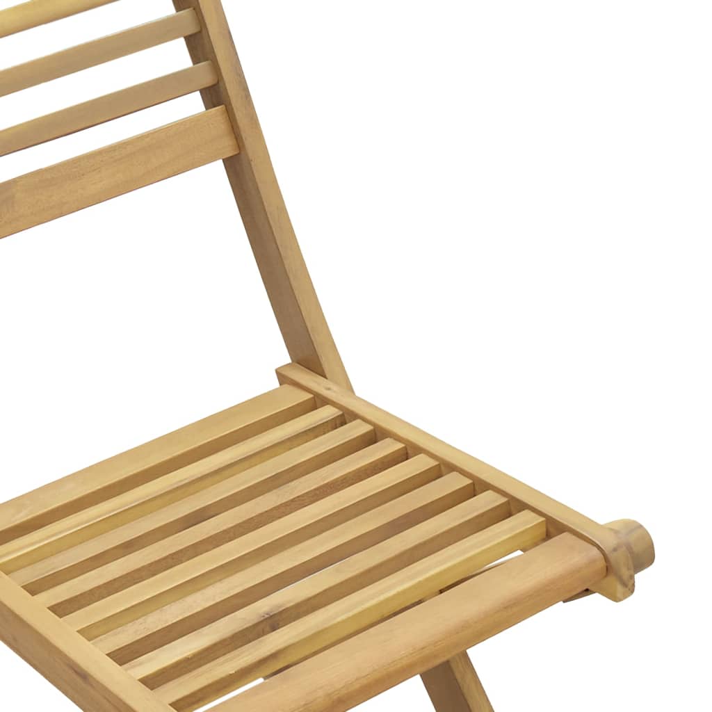 Sedie Pieghevoli 8 pz 48,5x61,5x87 cm Massello Acacia