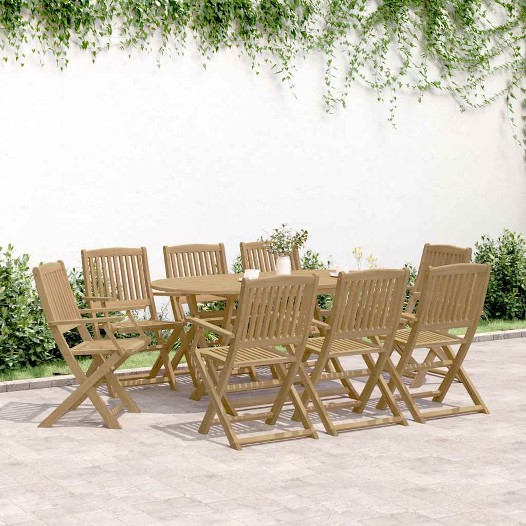 Sedie Pieghevoli 8 pz Legno Massello di Acacia