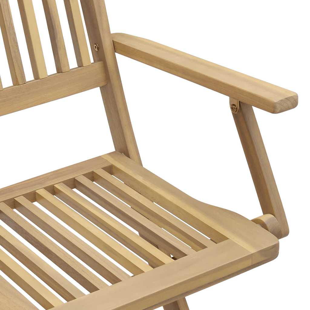 Sedie Pieghevoli 8 pz Legno Massello di Acacia