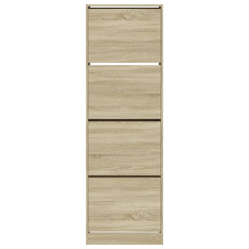 Scarpiera 4 Cassetti Ribaltabili Rovere Sonoma 60x34x187,5 cm