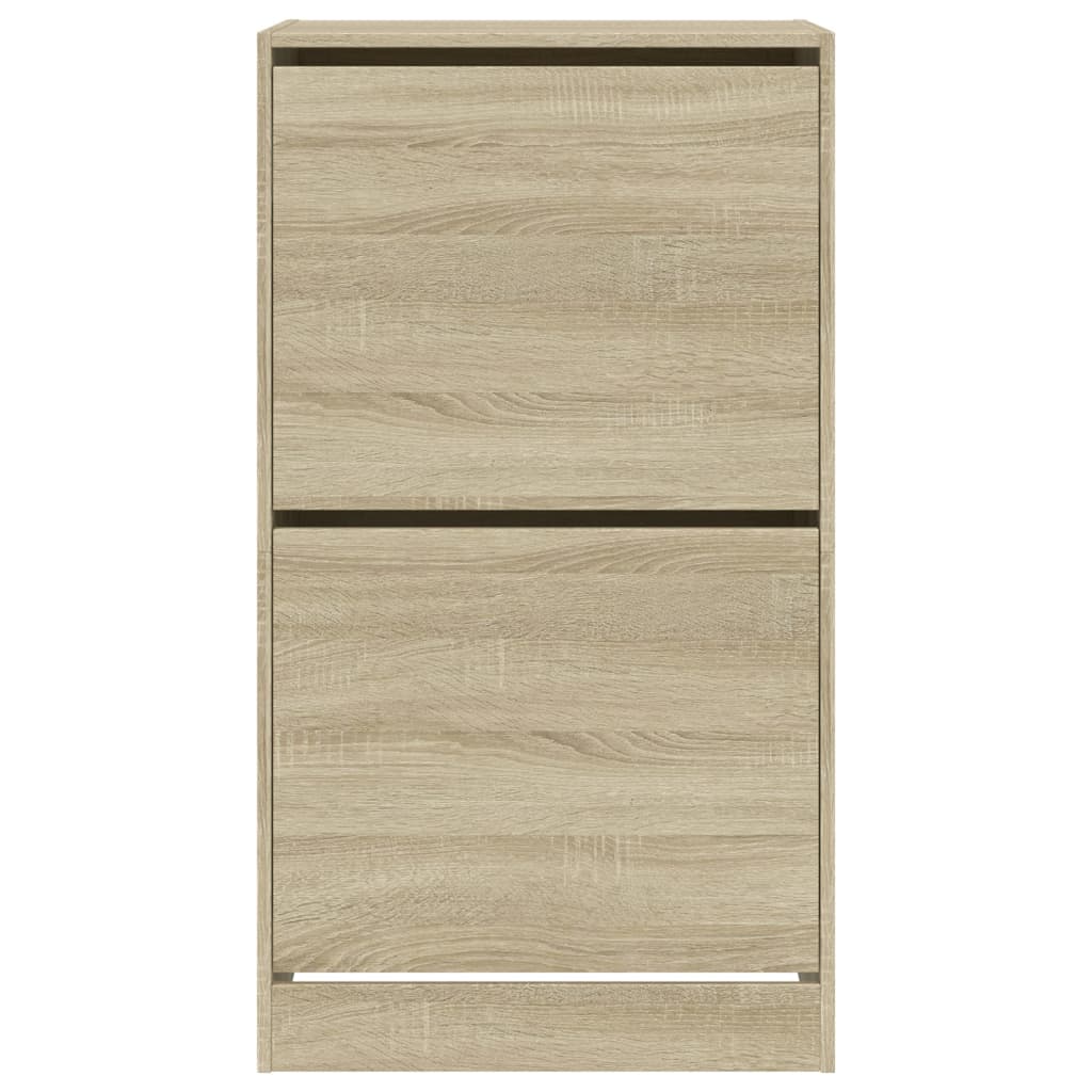 Scarpiera 2 Cassetti Ribaltabili Rovere Sonoma 60x42x108 cm