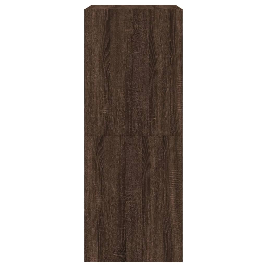 Scarpiera con 2 Cassetti Ribaltabili Rovere Marrone 60x42x108cm