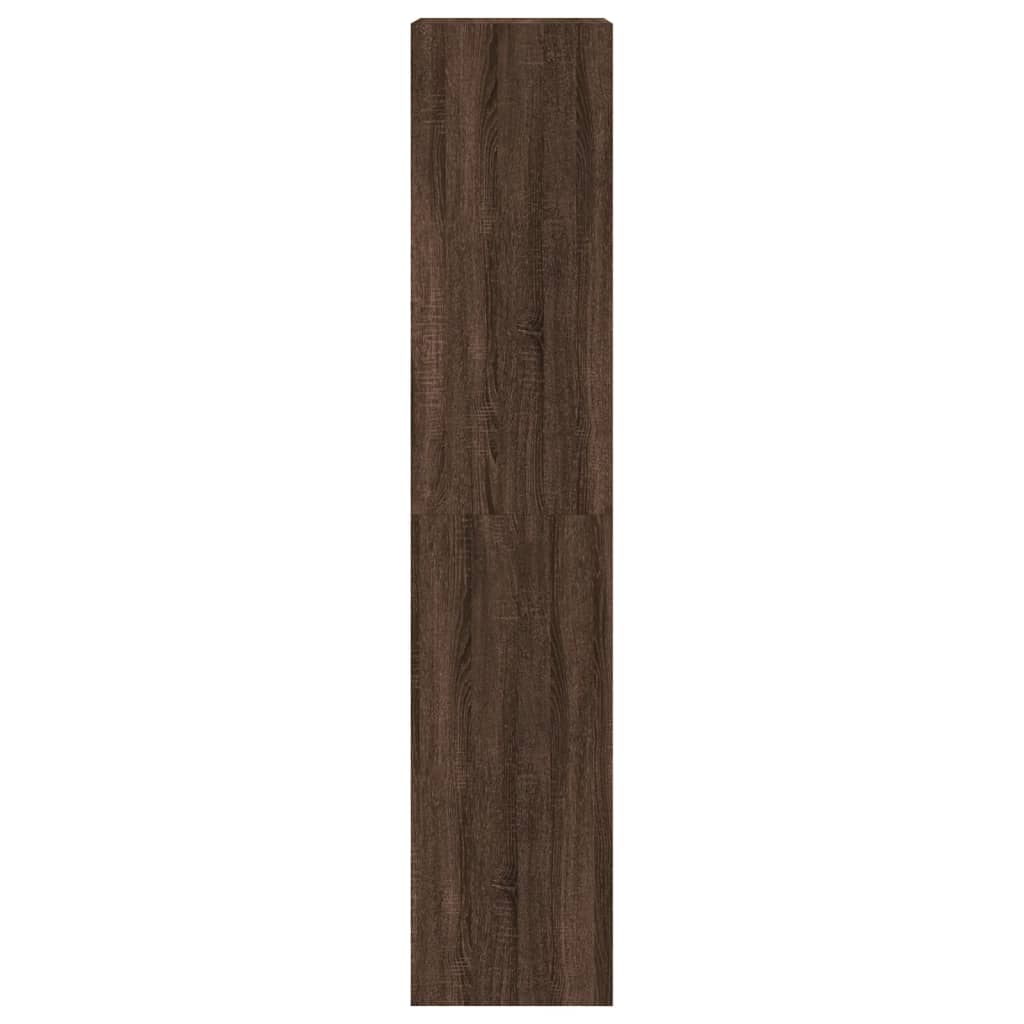 Scarpiera con 4 Cassetti Ribaltabili Rovere Marrone 60x42x204cm