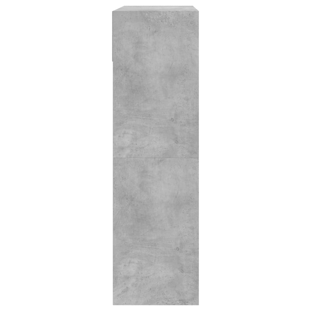 Scarpiera 2 Cassetti Ribaltabili Grigio Cemento 80x34x116 cm
