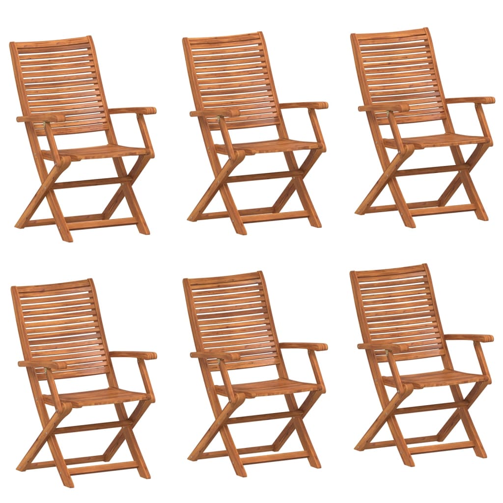 Sedie Pieghevoli 6 pz 57x66x95cm Legno Massello Acacia