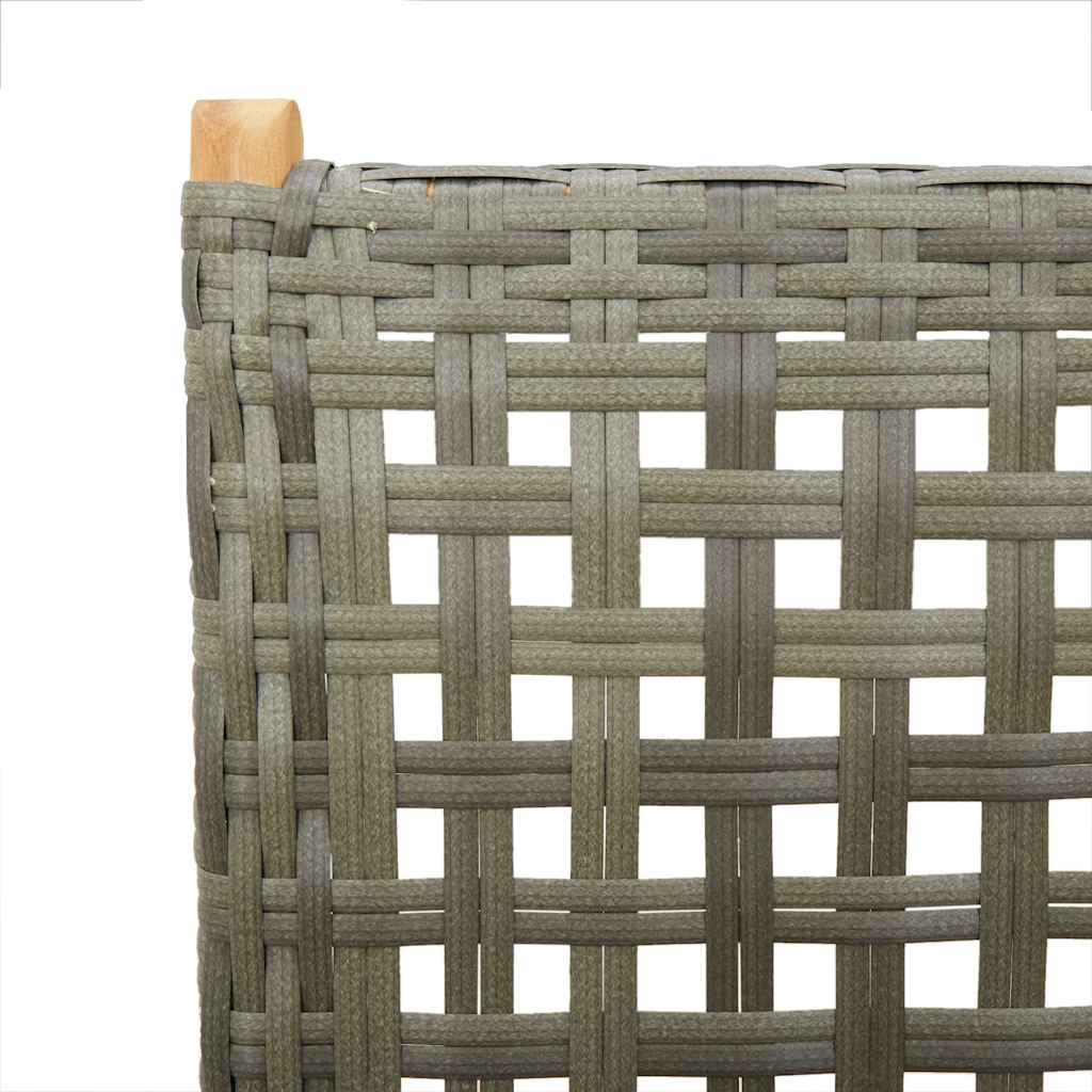 Sedie Reclinabili Pieghevoli 6pz Grigie Polyrattan